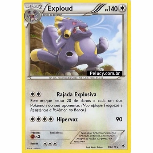 Exploud - Pokémon Normal Raro - 85/119 - Pokemon Card Game